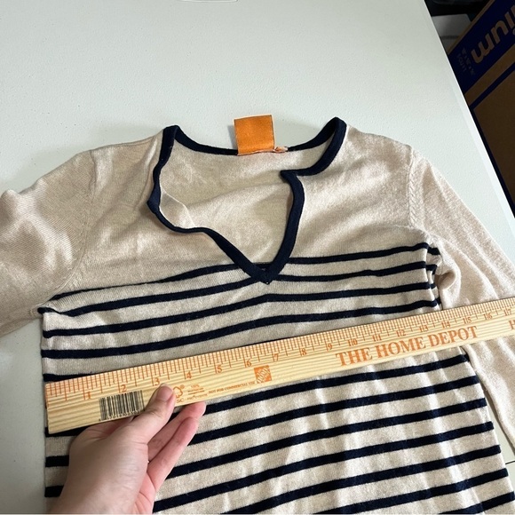 Tory Burch Odessa Striped Tunic Sweater Extra Small XS K - Picture 7 of 9